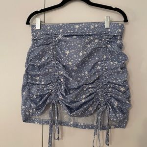 Size L White and Blue Skirt from Shein
